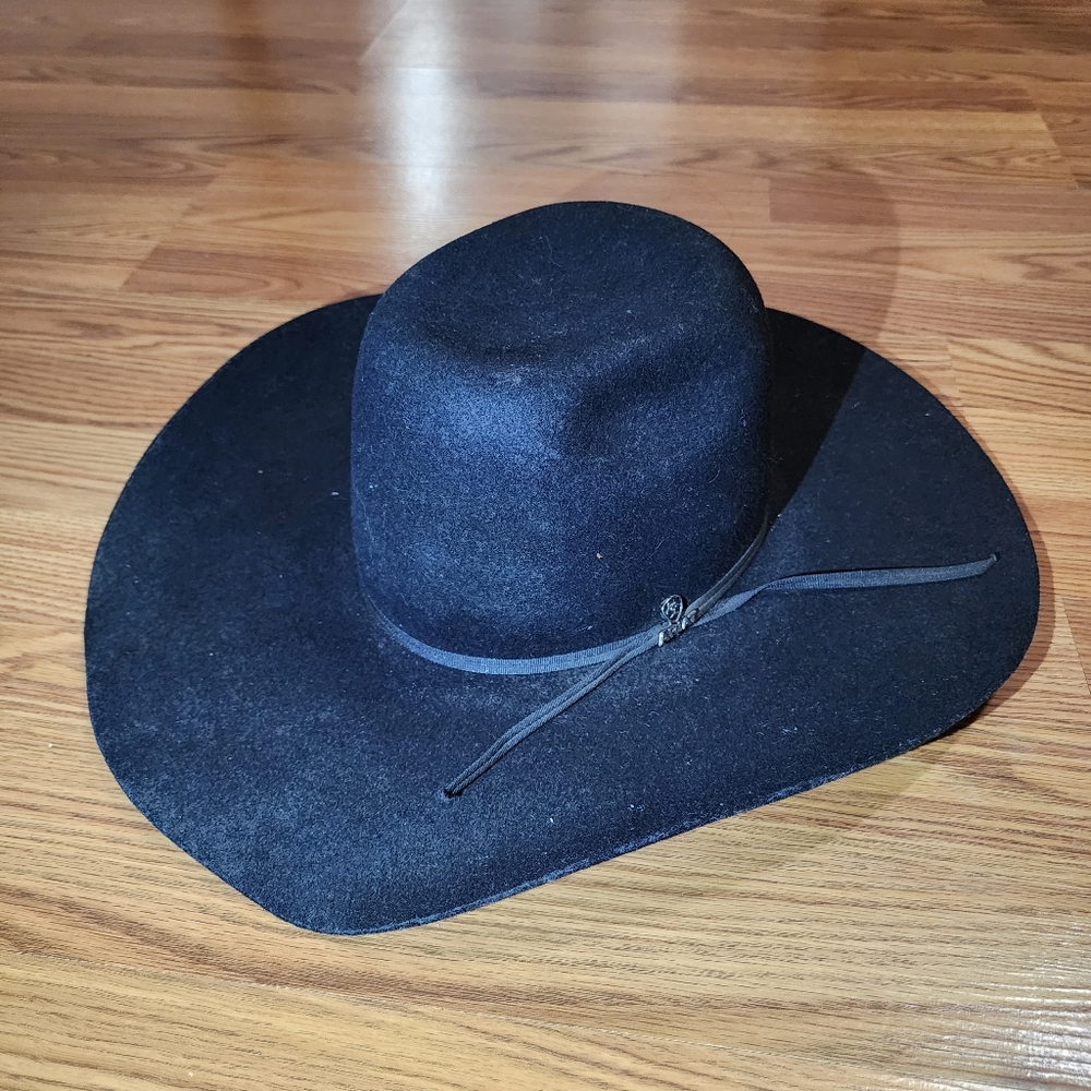 Ariat 2X Premium Wool Cowboy Hat Men’s 6 & 1/2 X 7 3/4in Black Western Farm